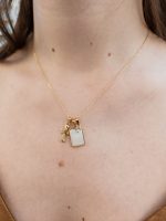 Colar Dourado Medalha Aço Inoxidável