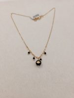 Colar Pendentes Preto e Dourado Aço Inox. - Image 2