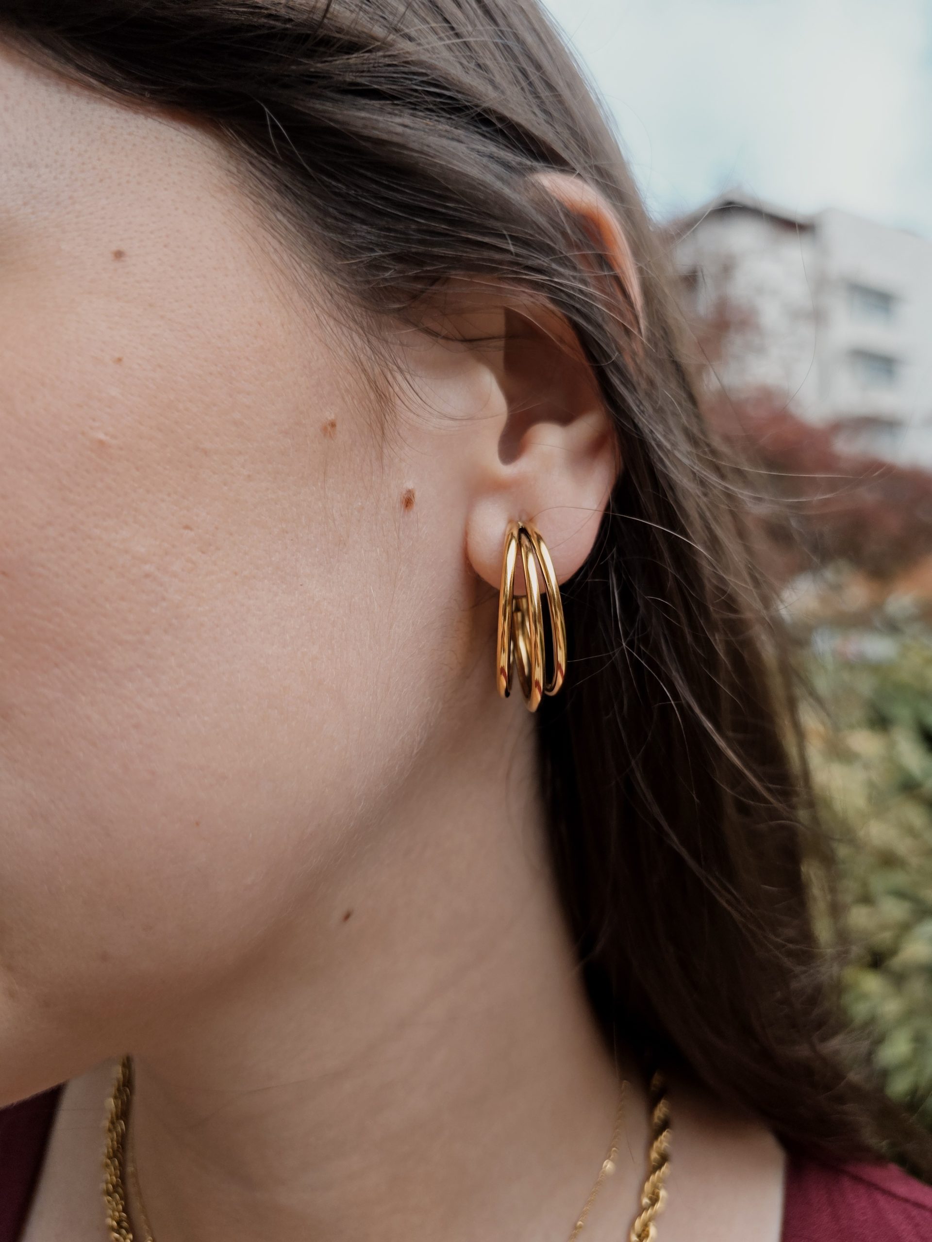 20250710_182323 Brinco Tripla Argola Aço Inox. - Image 1