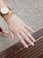 Anel Dourado Aço Inox.