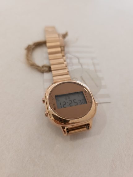 Relógio Rose Gold Digital Aço Inox