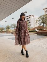 Vestido Estampado Castanho