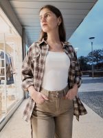 CAMISA QUADROS CASTANHO