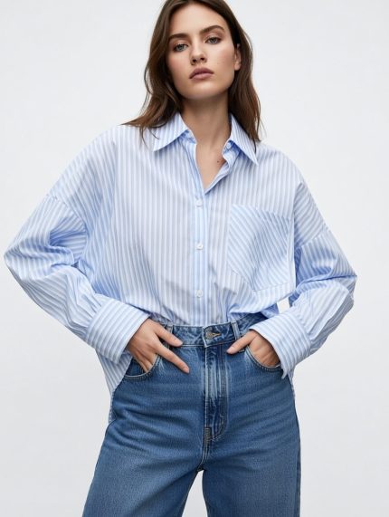 CAMISA RISCADA ALGODÃO