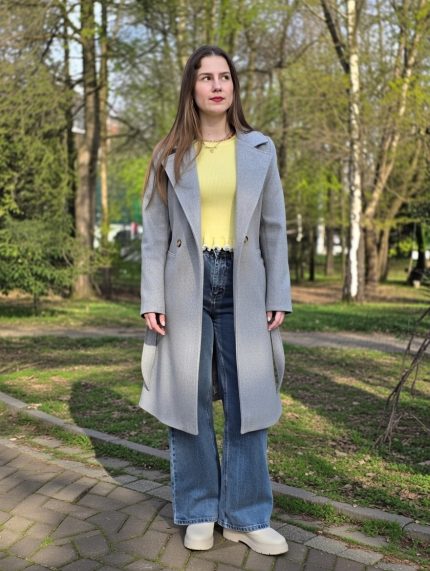 CASACO SOFT LONGO CINZA