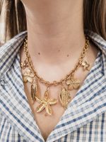 Colar Flores Aço Inox