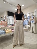 Calça Perna Larga Bege - Image 2