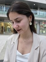 Brinco Redondo Branco Leitoso Aço Inox. - Image 2