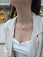 Colar Três Trevos Dourado Aço Inox. - Image 2