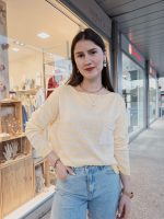 Camisola Amarela Riscas 100% Algodão