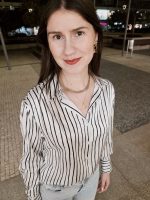 Camisa Acetinada Risca Preta - Image 8