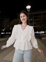 Blusa Branca Com Folho - Image 2