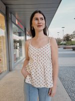 Top Alças às Bolinhas Vermelho