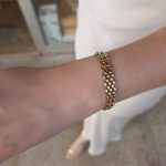 Pulseira Corrente Dourada Aço Inoxidável