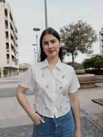 Camisa Com Flor De Lantejoula