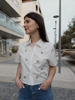 Camisa Com Flor De Lantejoula - Image 3