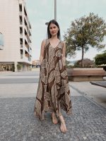 Vestido Oversize Castanho Estampado - Image 5