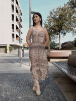Vestido Padrão Castanho - Image 5