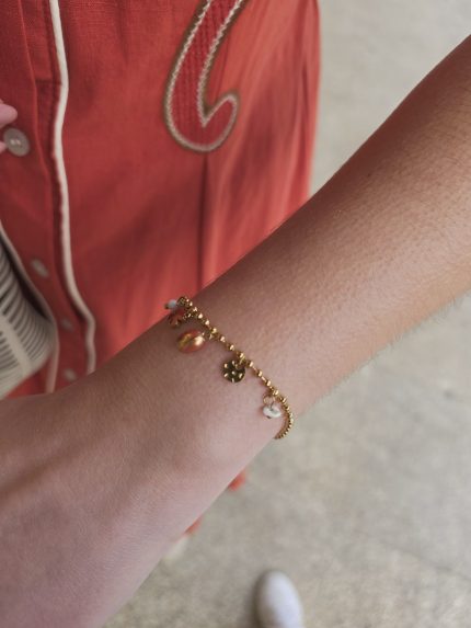 Pulseira Dourada Aço Inoxidável
