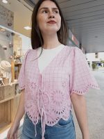 Blusa Rosa Bordado Inglês - Image 2