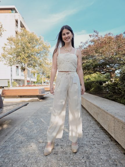 Conjunto Bege Crochê
