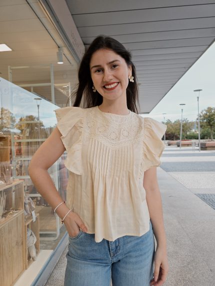 Blusa Amarela Bordada