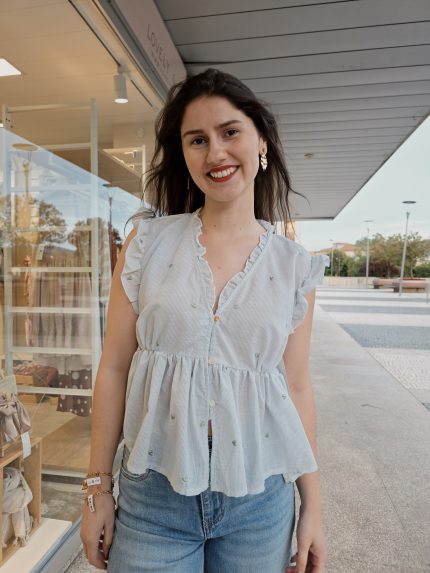 Blusa Verde Bordado Coração