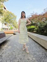 Vestido Verde Midi Com Laço - Image 6