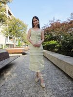 Vestido Verde Midi Com Laço - Image 5