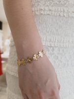 Pulseira Flor Chapeada Aço Inox - Image 3
