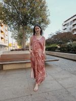 Vestido solto Fluído Estampado Cereja - Image 6