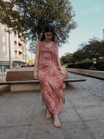 Vestido solto Fluído Estampado Cereja - Image 2
