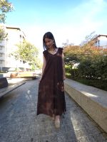 Vestido Solto Castanho