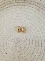 Brinco Semi Argola Dourado Com Brilho Aço Inox - Image 3