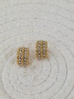 Brinco Dourado Semi Argola Com Brilhos Aço Inox - Image 3