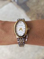 Relógio Analógico Dourado E Prateado Aço Inox - Image 3