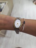Relógio Analógico Dourado E Prateado Aço Inox - Image 2
