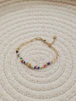 Pulseira Com Missangas Coloridas Aço Inox - Image 3