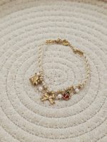 Pulseira Dourada Com Figuras Pedras Aço Inox - Image 5