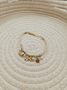 Pulseira Dourada Com Figuras Pedras Aço Inox - Image 3