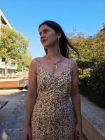 Vestido Flores Telha - Image 4