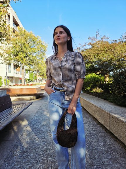 Camisa Castanha Vichy