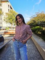 Camisa Bordeaux Vichy