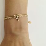 Pulseira Dourada Com Pingente Religioso Aço Inox