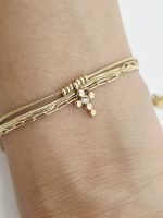 Pulseira Dourada Com Pingente Religioso Aço Inox - Image 2