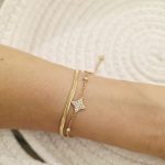 Pulseira Dourada Pingente Estrela