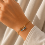 Pulseira Com Missangas Aço Inox
