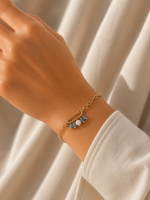 Pulseira Com Missangas Aço Inox