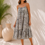 Top Estampado Cinzento