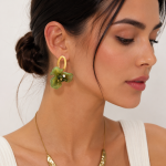 Brincos Flor Verde